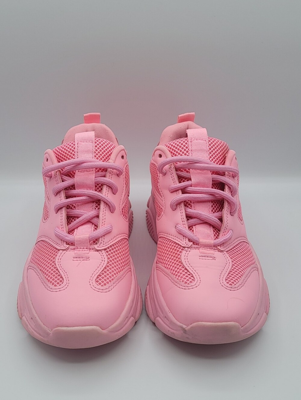Madden NYC Pink Chunky Platform Sneakers Girls Size 5 Athletic Shoes Pre-Owned